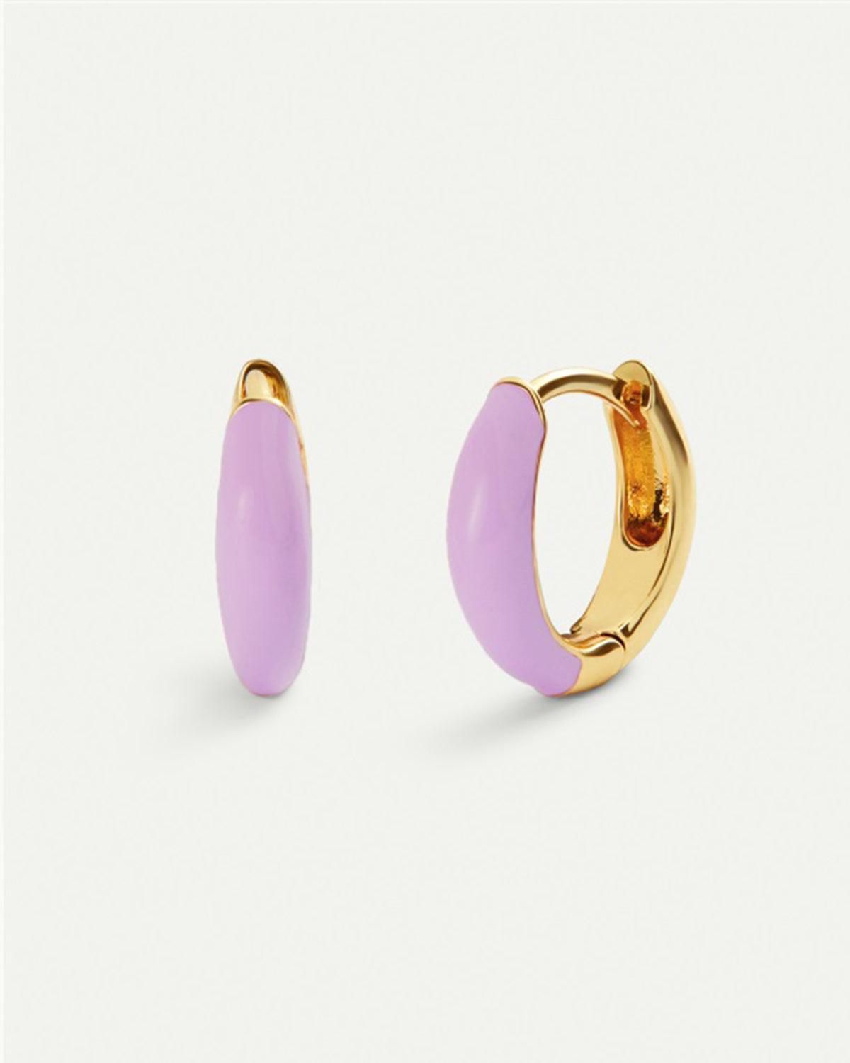 BELMA PURPLE GOLD EARRINGS