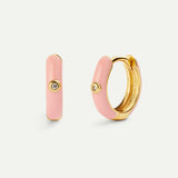 PEACH GOLD FACE EARRINGS