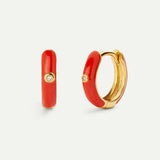 CARA RED GOLD EARRINGS