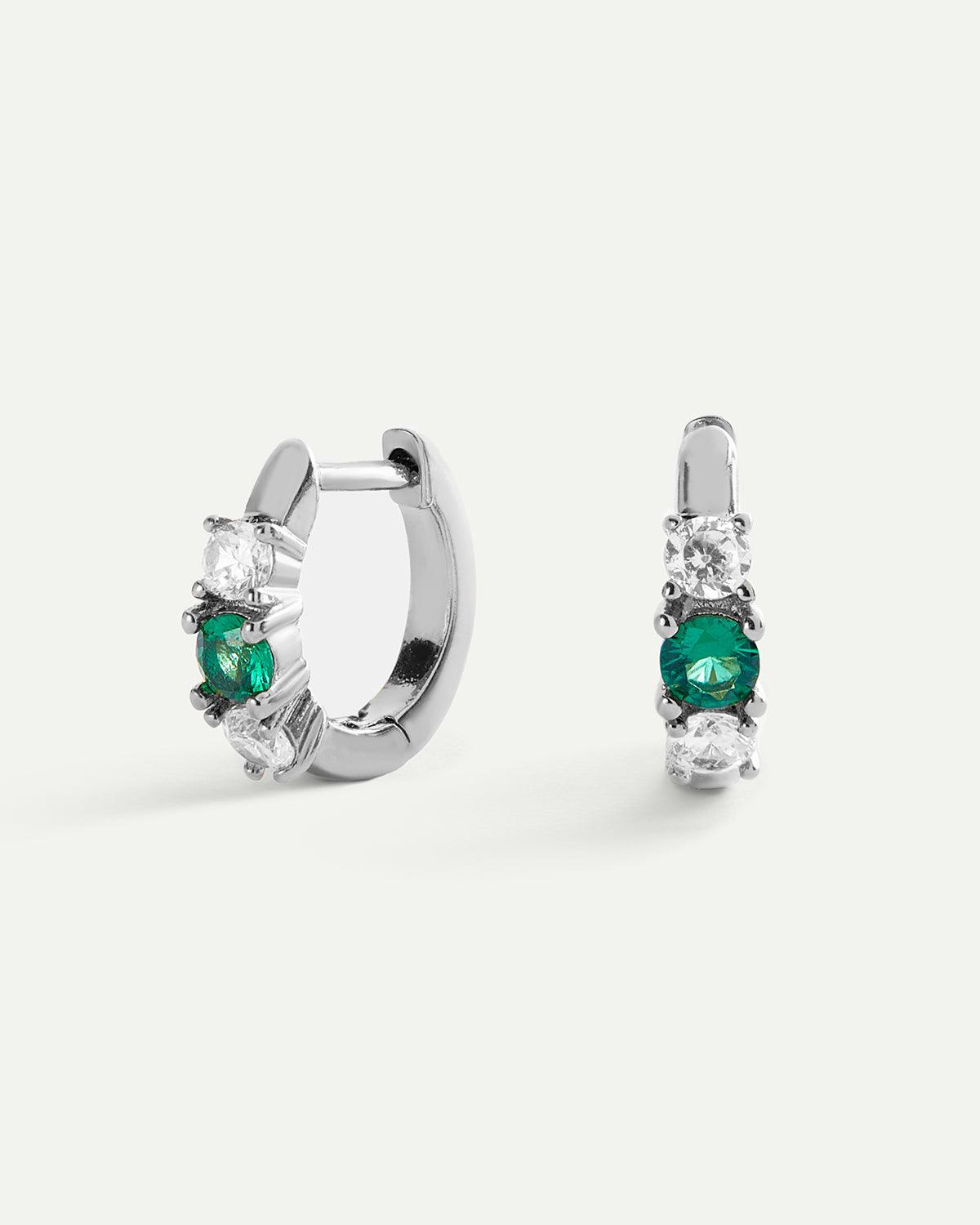 DANA GREEN SILVER EARRINGS