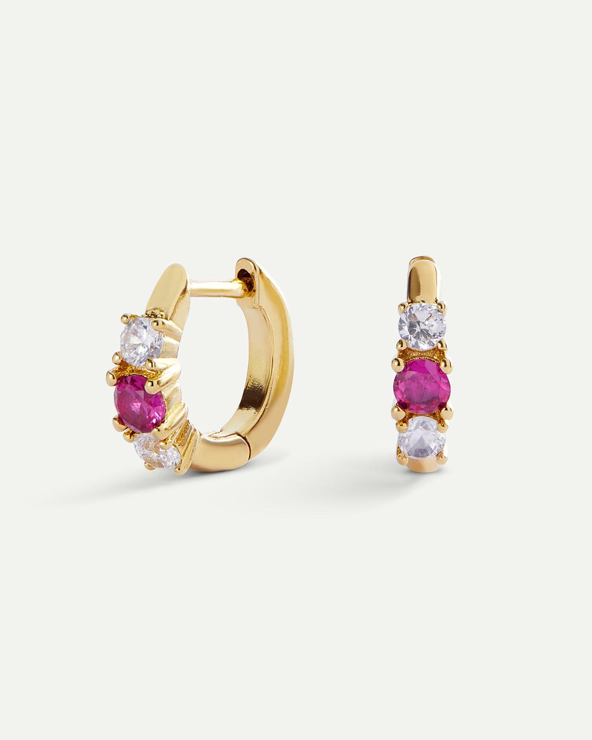 DANA PINK GOLD EARRINGS