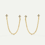 DIMMER CHAIN GOLD EARRINGS
