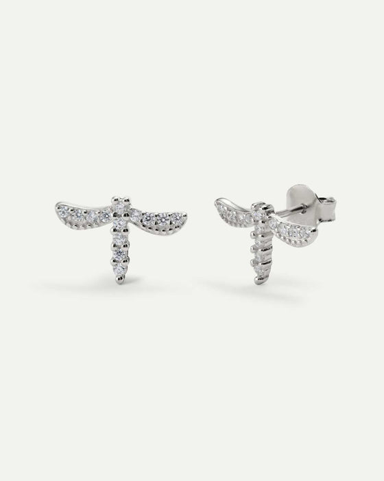 DRAGON FLY SILVER EARRINGS