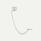 HARI CHAIN BALL SILVER EARRINGS