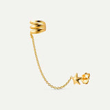 HARI CHAIN STAR GOLD EARRINGS