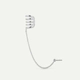 HARI MAXI CHAIN BALL SILVER EARRINGS