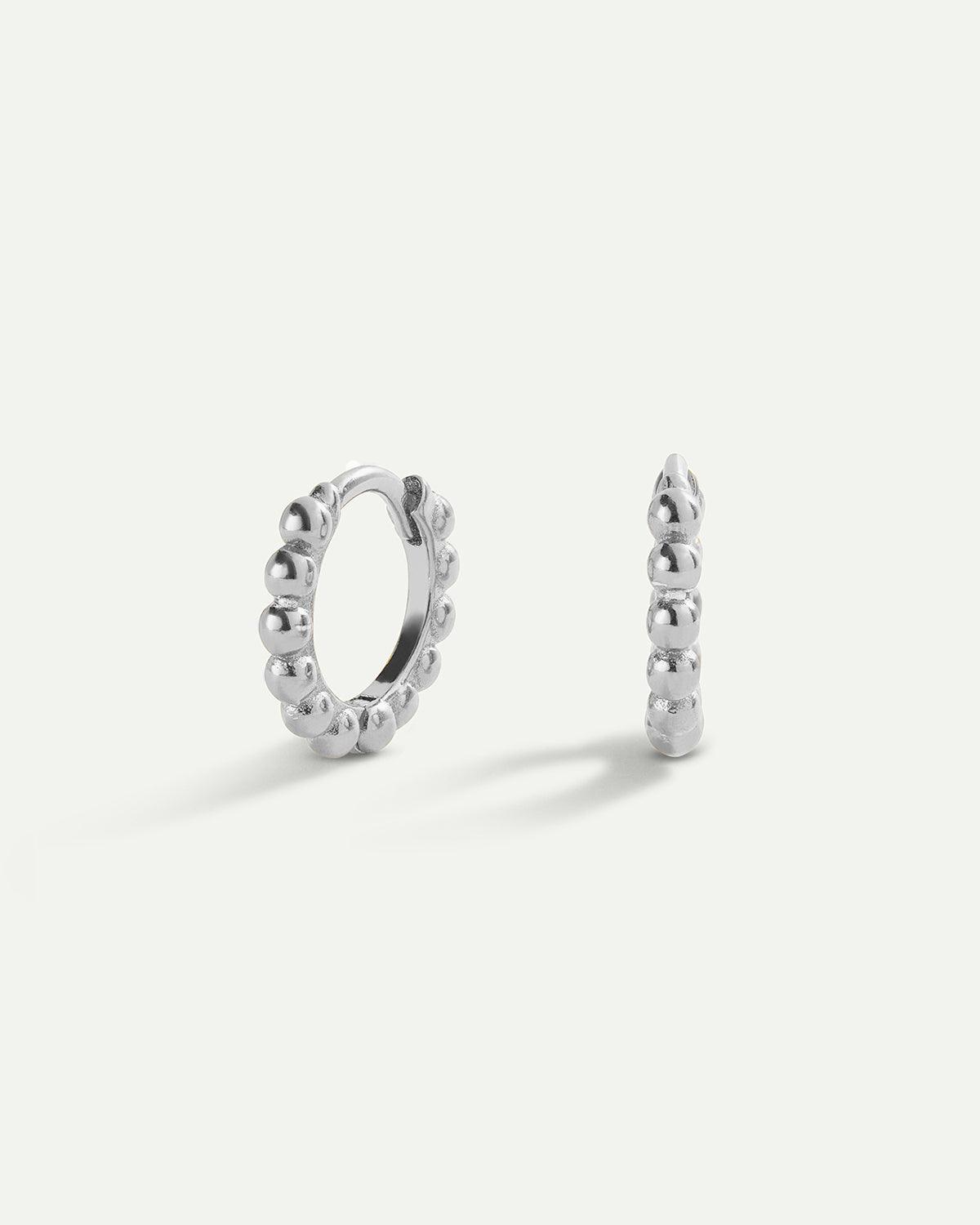 HOOPS BALLS MINI SILVER EARRINGS