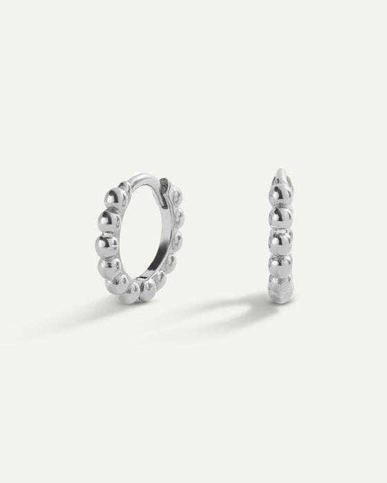 HOOPS BALLS SILVER EARRINGS