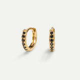 HOOPS EARRINGS BRIGHT BLACK GOLD