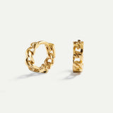 HOOPS CHAIN GOLD EARRINGS