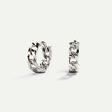 HOOPS CHAIN SILVER EARRINGS