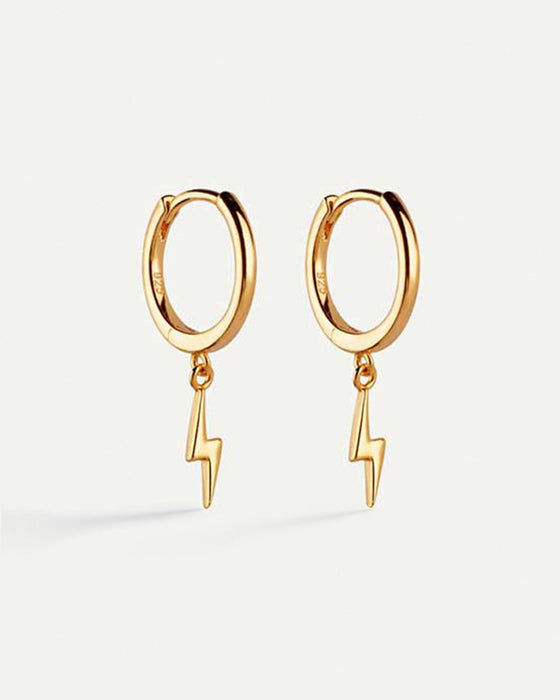 HOOPS RAY GOLD EARRINGS