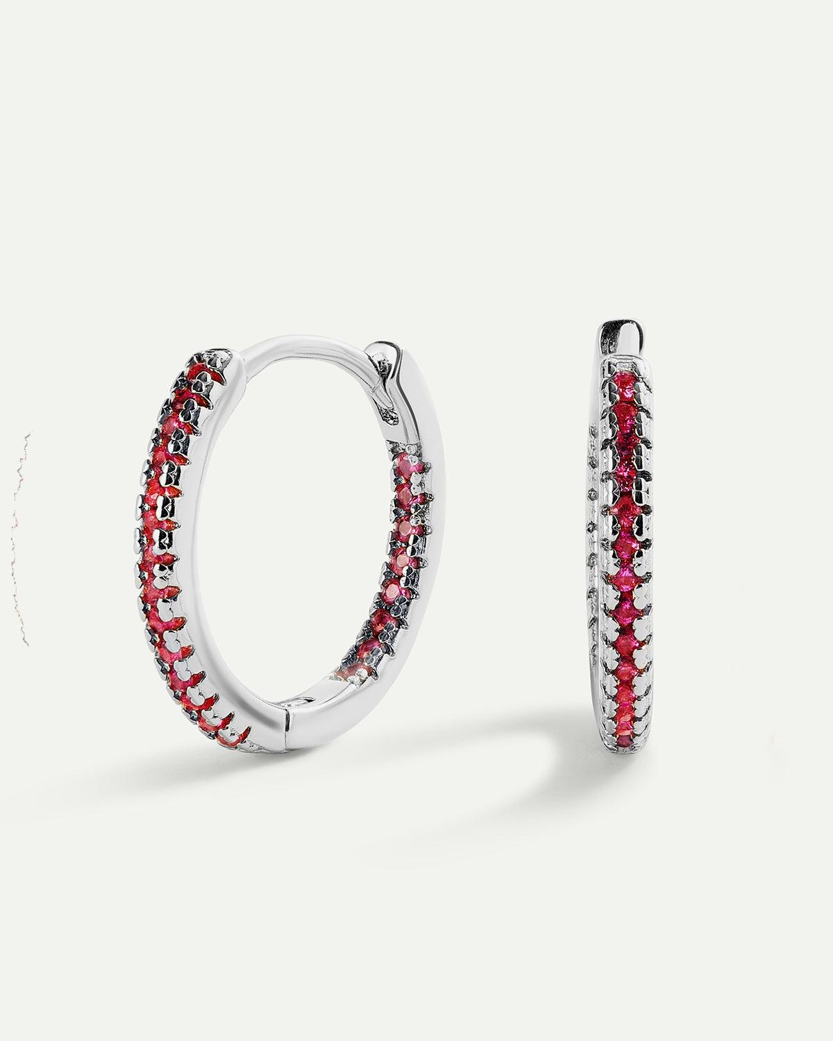 IRINA PINK SILVER EARRINGS