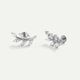 PIERCING LEAVES BRIGHT SILVER