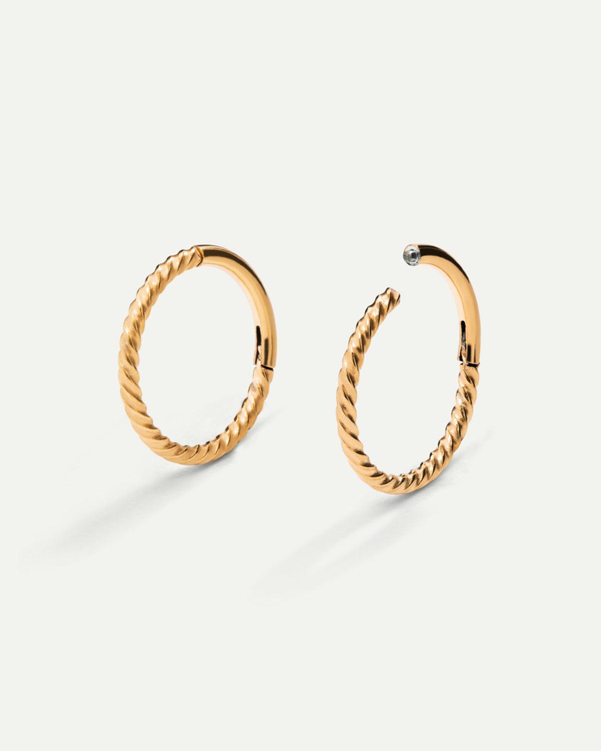 PIERCING LOOP XL TWIST GOLD
