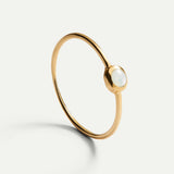 WHITE STONE GOLD RING