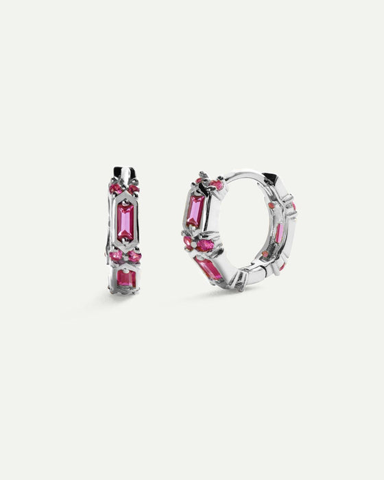 SARIN PINK SILVER EARRINGS