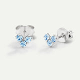 EARRINGS VIRGO BLUE LIGHT SILVER