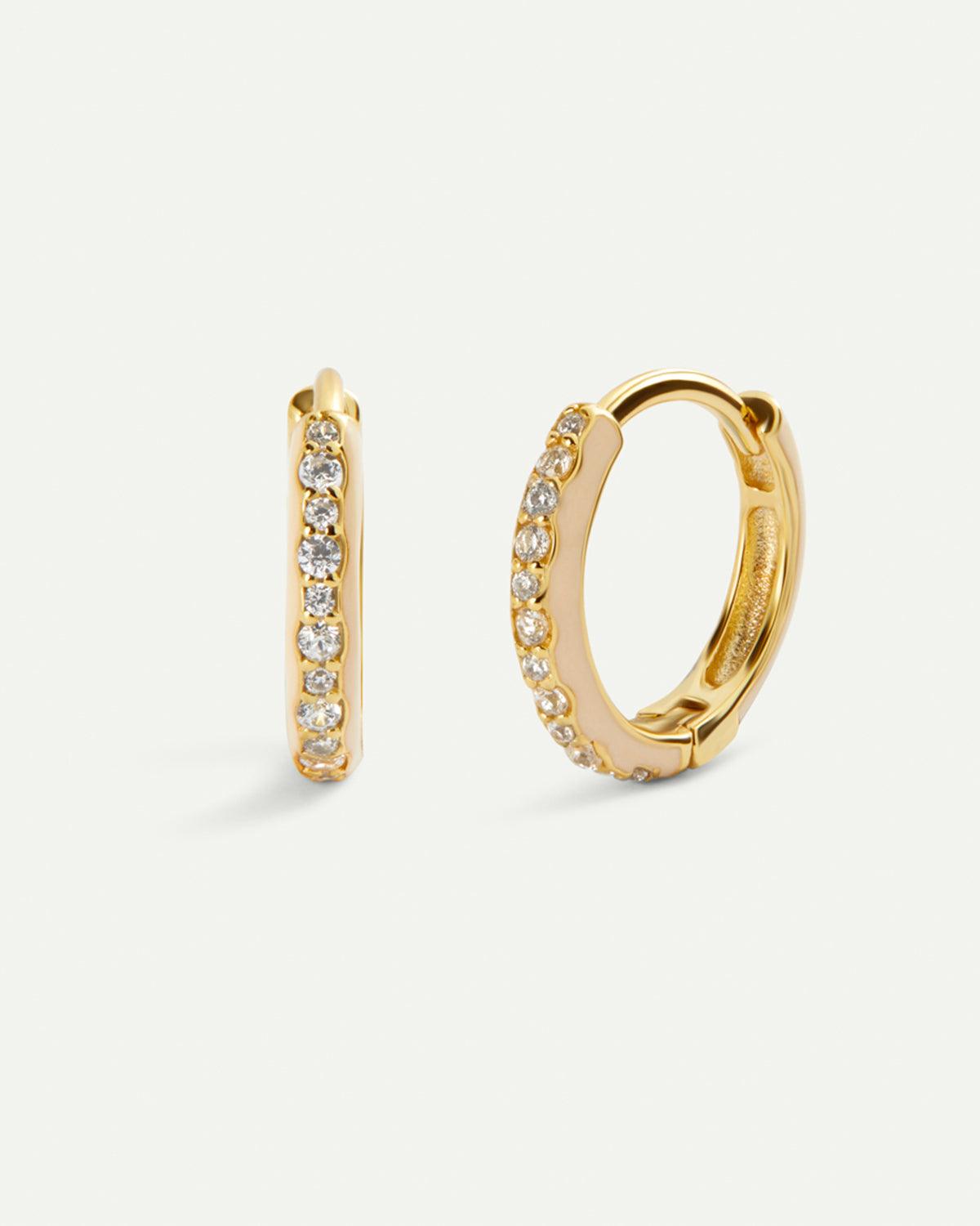 ZENDA PEACH GOLD EARRINGS