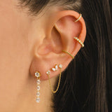 DIMMER CHAIN GOLD EARRINGS