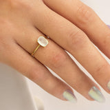 BEATRIZ CHALCEDONY GOLD RING