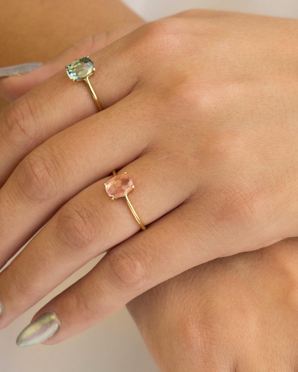 BEATRIZ CHERRY GOLD RING