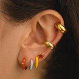 CARA RED GOLD EARRINGS