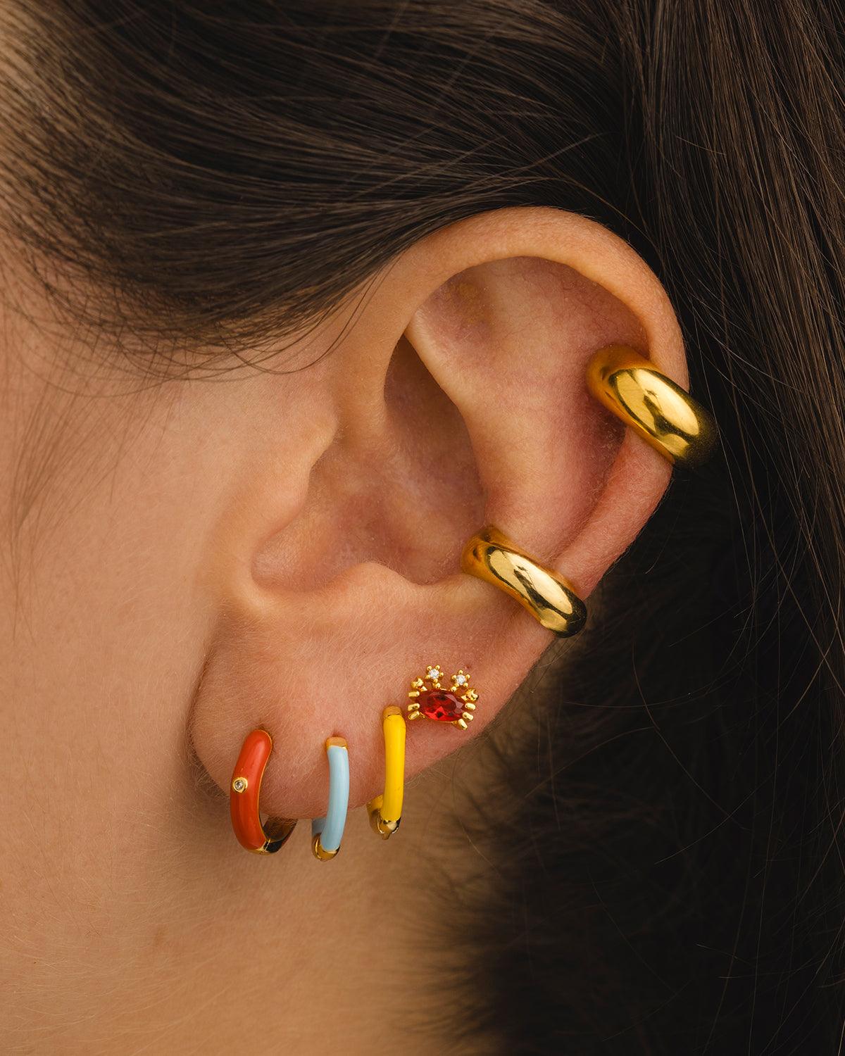 CARA RED GOLD EARRINGS