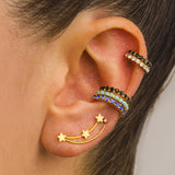 CASIOPEA HALO GOLD EARRINGS