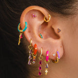 CARA RED GOLD EARRINGS