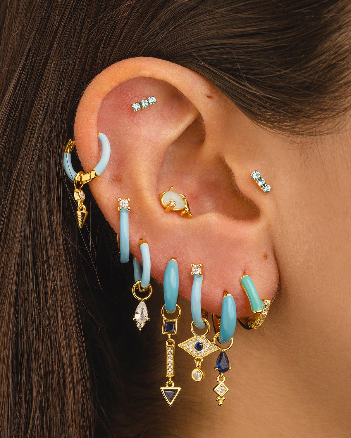 BELMA BLUE GOLD EARRINGS