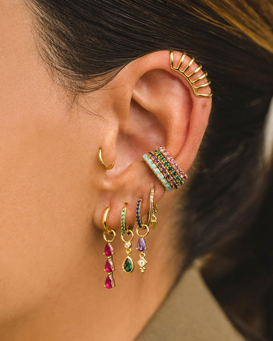 ARLA PINK SILVER EARRINGS