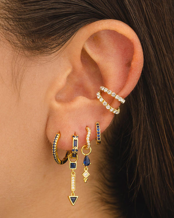 IRINA BLUE SILVER EARRINGS
