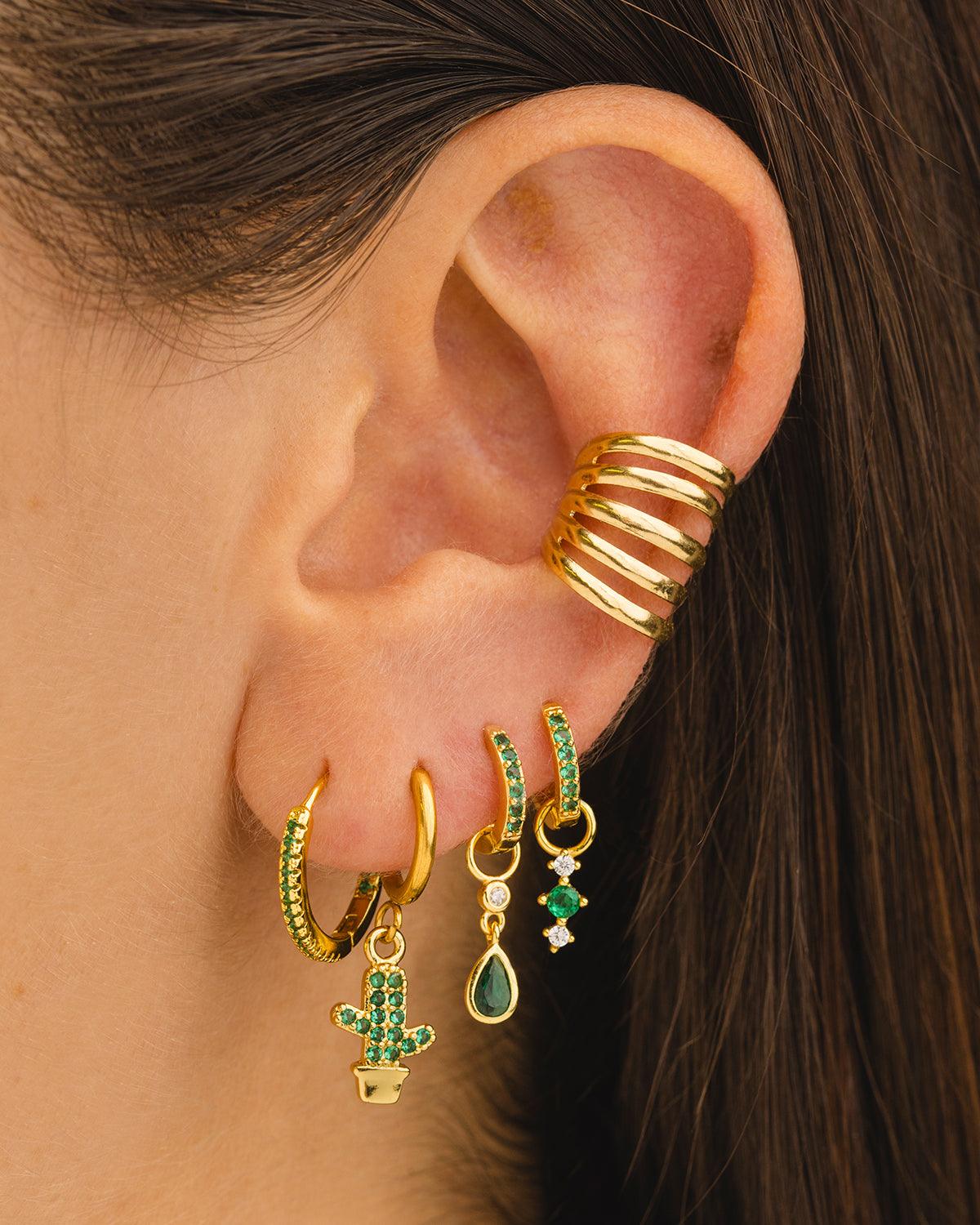 IRINA GREEN SILVER EARRINGS