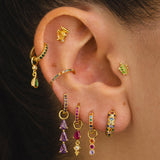HOOPS RAINBOW GOLD EARRINGS