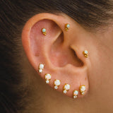 OPAL MINI GOLD EARRINGS