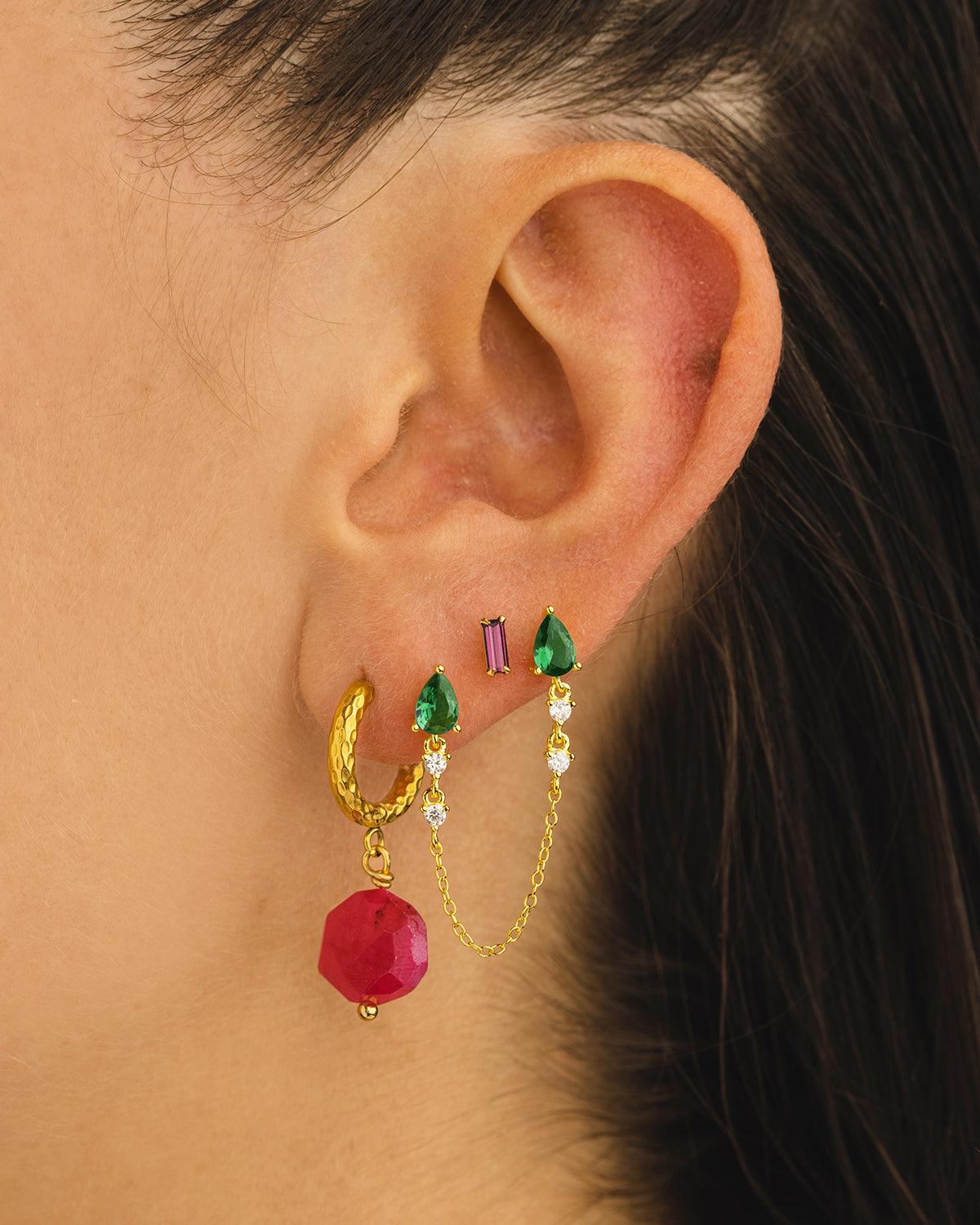 STONE RUBI EARRINGS