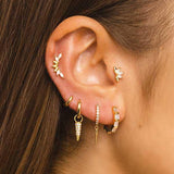 FOX MAXI SILVER EARRINGS