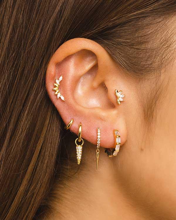 FOX MAXI SILVER EARRINGS