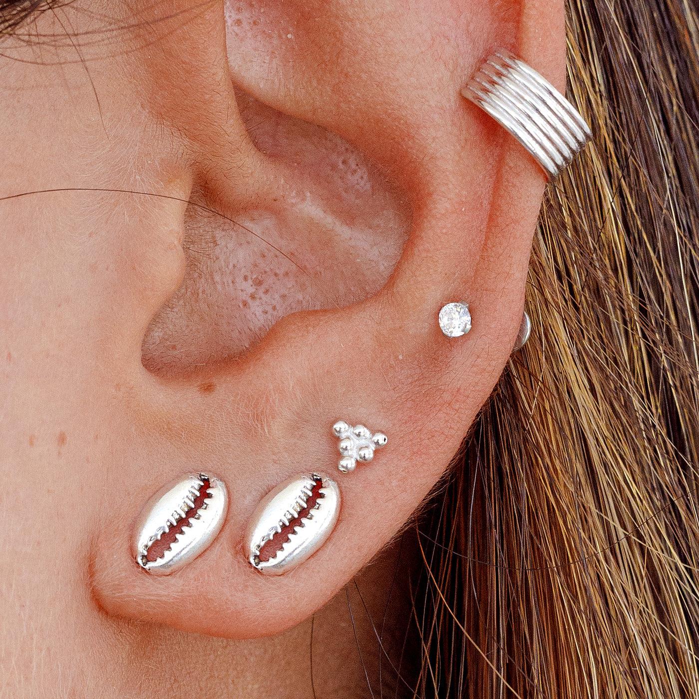 SILVER POUND EARRINGS