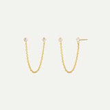 DIMMER CHAIN GOLD EARRINGS
