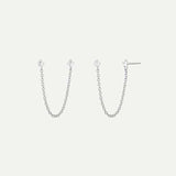 DIMMER CHAIN SILVER EARRINGS
