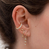 Earrings Arla Ear Cuff Sterling Silver 925 with Colored Zirconia accompanied by Earrings from the Arla Earrings Collection.