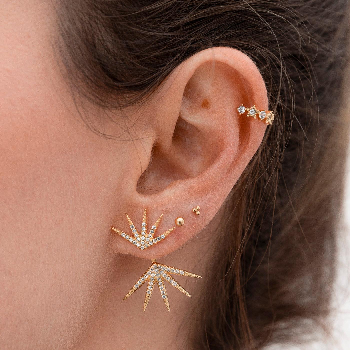 CLOVER MINI GOLD EARRINGS