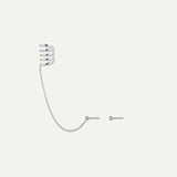 HARI MAXI CHAIN BALL DUO SILVER EARRINGS