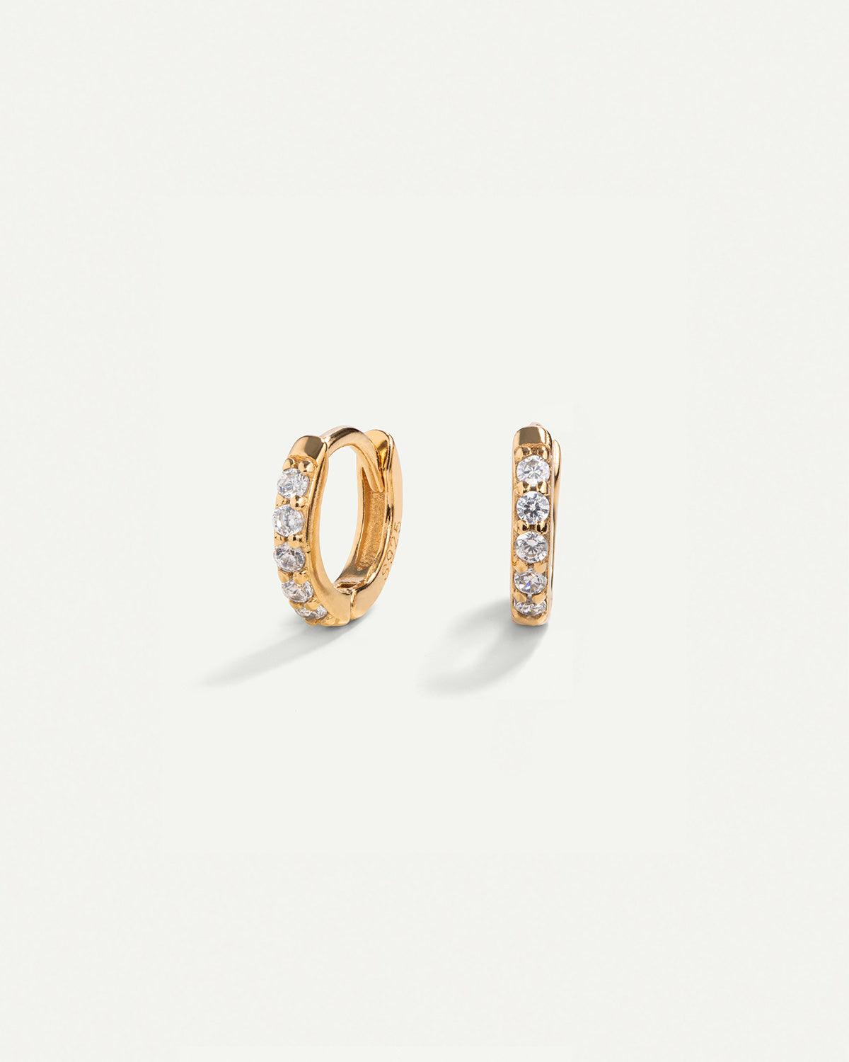 HOOPS MINI BRIGHT GOLD EARRINGS