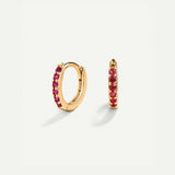 HOOPS EARRINGS BRIGHT PINK GOLD