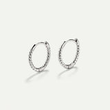 HOOPS TWIST SILVER EARRINGS