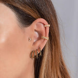 Photo detail of Ivu 925 Sterling Silver with Black Zirconia Earrings