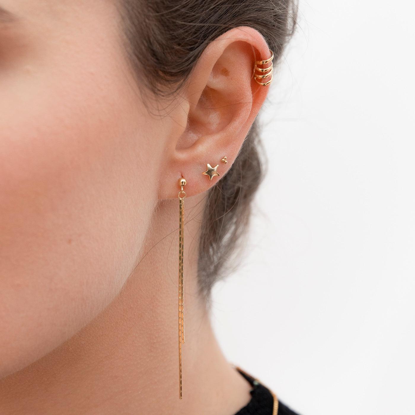 CLOVER MINI GOLD EARRINGS